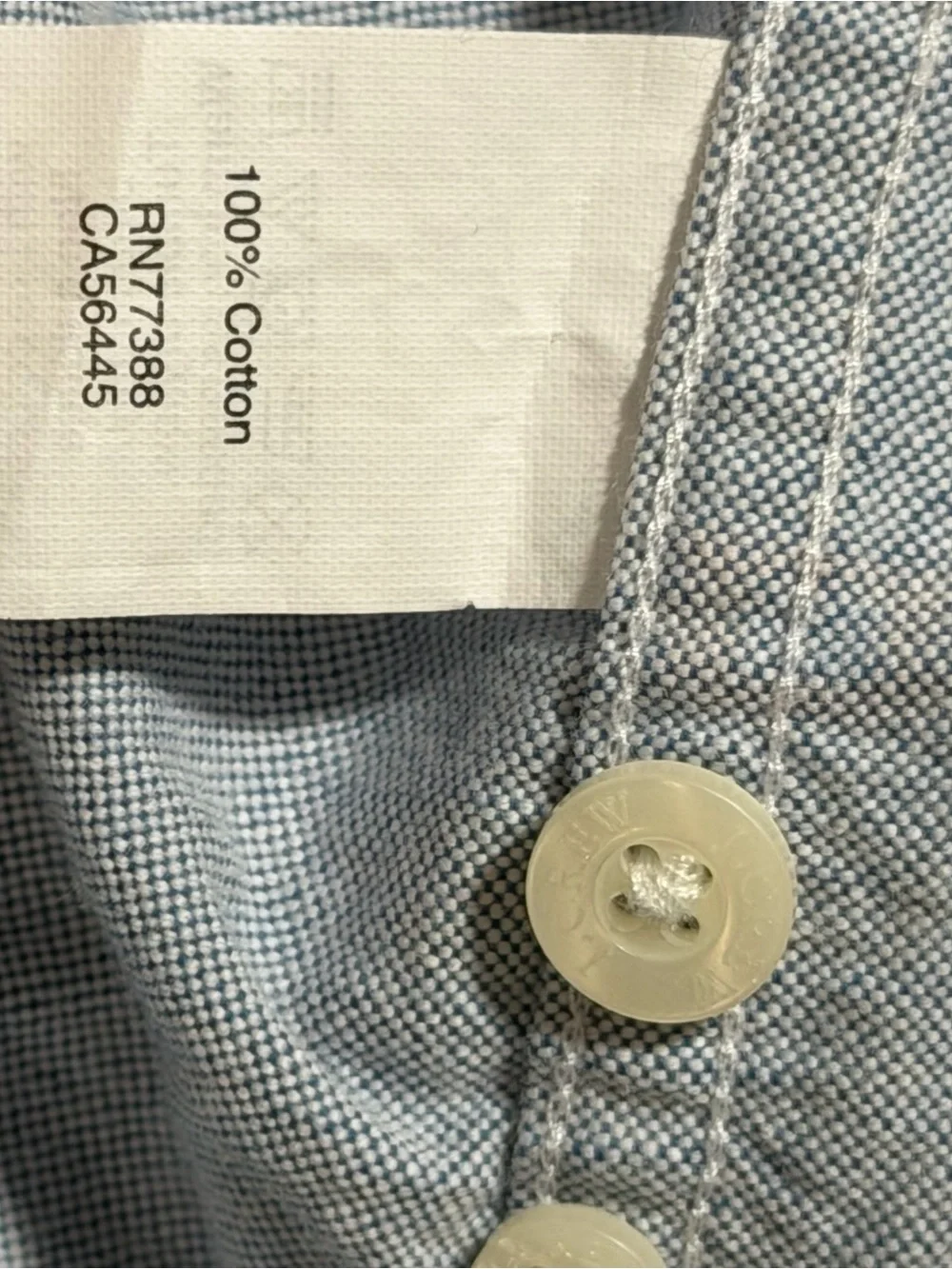 J. Crew Light Blue Oxford with Nautical Flag Print